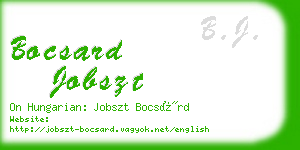 bocsard jobszt business card